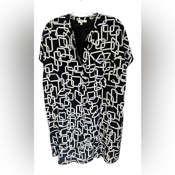 Tyler Boe Tania chain 100% Silk Shirt Dress - Picture 1 of 5
